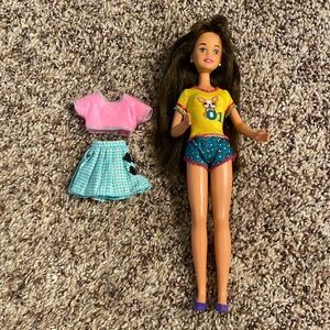 90’s brown haired skipper Barbie